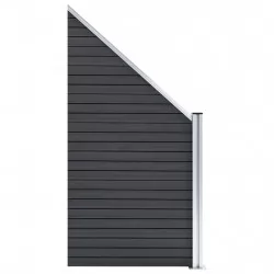Ограден панел, WPC, 95x(105-180) см, сив