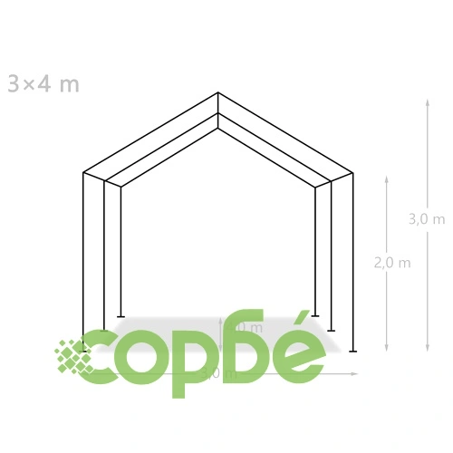 Шатра за съхранение, PE, 3x4 м, бяла ➤ топ цена ➤ sorbe.bg