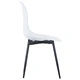 Трапезни столове, 6 бр, бели, PP