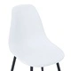 Трапезни столове, 6 бр, бели, PP