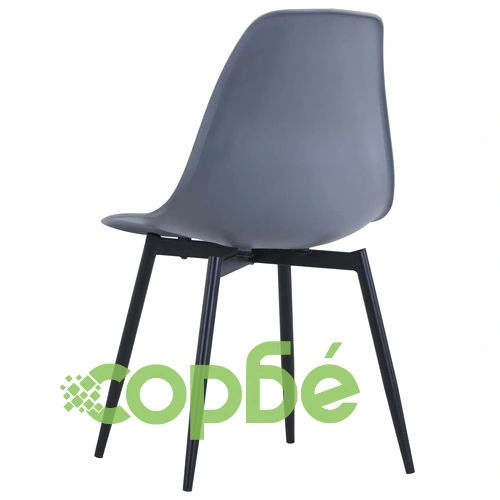 Трапезни столове, 4 бр, сиви, PP ➤ топ цена ➤ sorbe.bg