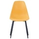 Трапезни столове, 4 бр, жълти, PP