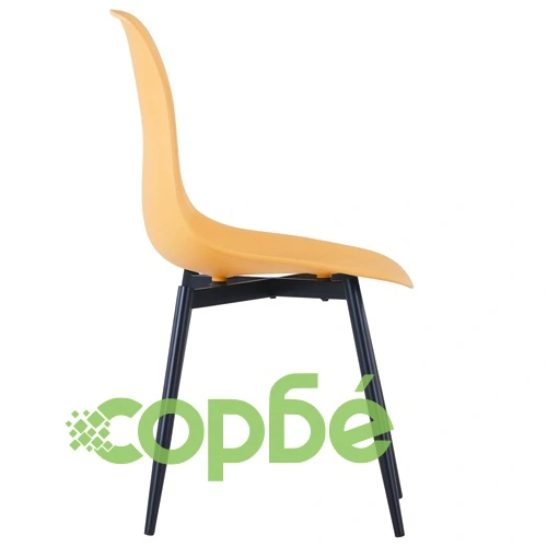 Трапезни столове, 4 бр, жълти, PP ➤ топ цена ➤ sorbe.bg