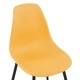 Трапезни столове, 4 бр, жълти, PP