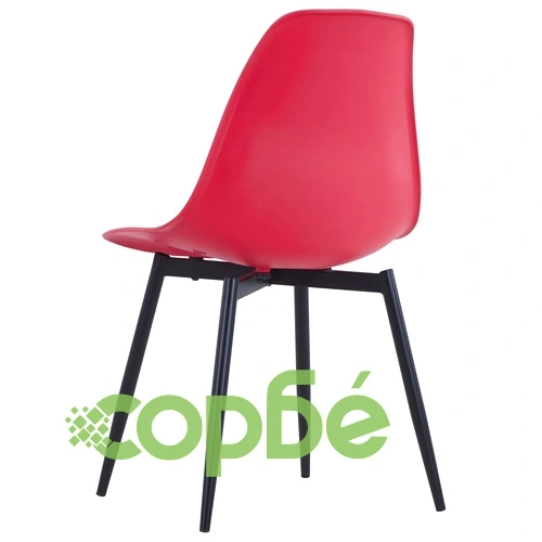 Трапезни столове, 4 бр, червени, PP ➤ топ цена ➤ sorbe.bg