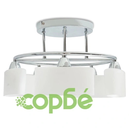 Лампа за таван с елипсовидни абажури, 5 крушки Е14, 200 W ➤ топ цена ➤ sorbe.bg