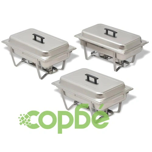 Комплект съдове за бен мари, 3 бр, неръждаема стомана ➤ топ цена ➤ sorbe.bg