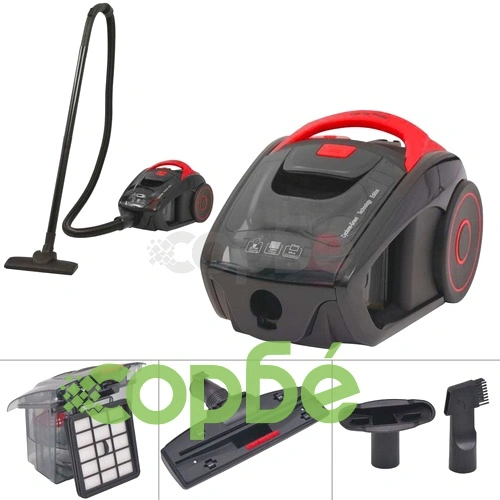 Прахосмукачка без торба циклон, настилки и килими, червена ➤ топ цена ➤ sorbe.bg