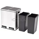 Кош за рециклиране на боклук с педал, неръждаема стомана, 30 л
