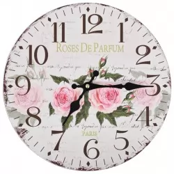 Винтидж стенен часовник Цветя, 30 см