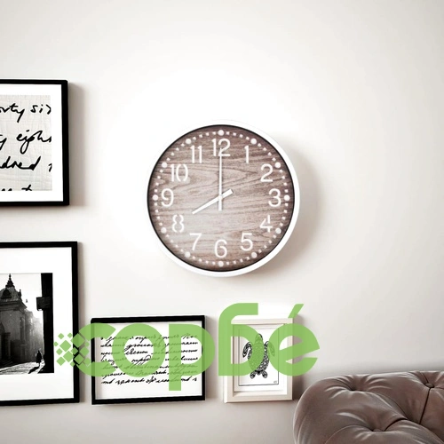 Стенен часовник, имитация на дърво, 30,5 см ➤ топ цена ➤ sorbe.bg