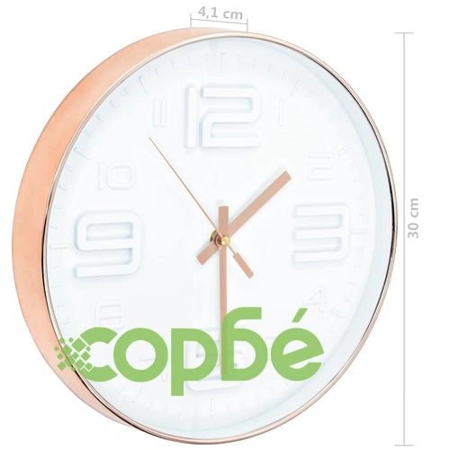 Стенен часовник, имитация на мед, 30 см ➤ топ цена ➤ sorbe.bg