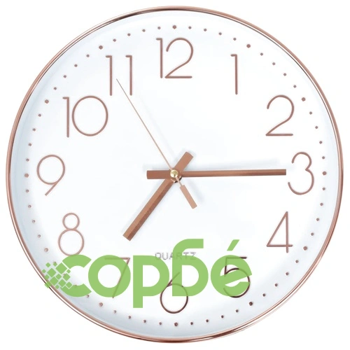 Стенен часовник, 30 см, розово-златисто ➤ топ цена ➤ sorbe.bg