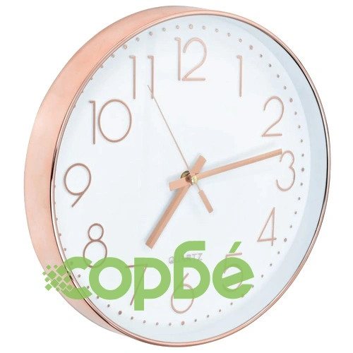 Стенен часовник, 30 см, розово-златисто ➤ топ цена ➤ sorbe.bg