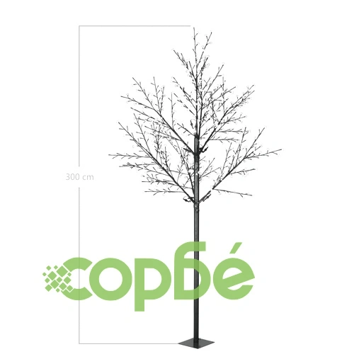 LED коледно дърво за закрито и открито, IP44 300 см, синьо ➤ топ цена ➤ sorbe.bg