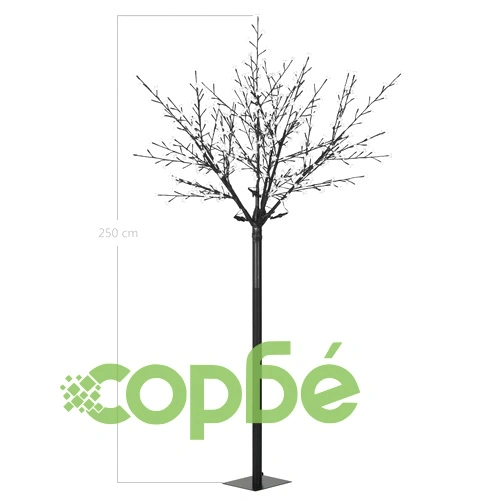 LED коледно дърво за закрито и открито, IP44 250 см, бяло ➤ топ цена ➤ sorbe.bg