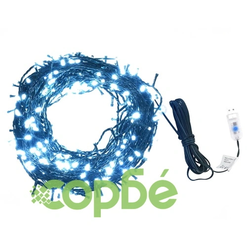 Светещ стринг 400 LED за закрито или открито 40 м студено бял  ➤ топ цена ➤ sorbe.bg