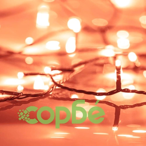 Светещ стринг с 1000 LED 100 м 8 светлинни ефекта IP44 топло бял ➤ топ цена ➤ sorbe.bg
