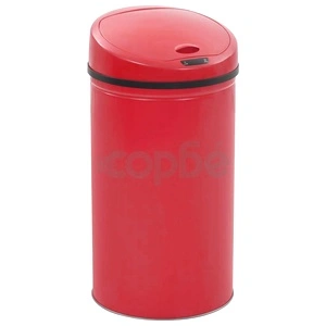 Кош за отпадъци със сензор, 42 л, червен
