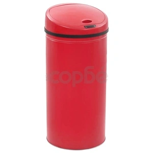 Кош за отпадъци със сензор, 52 л, червен