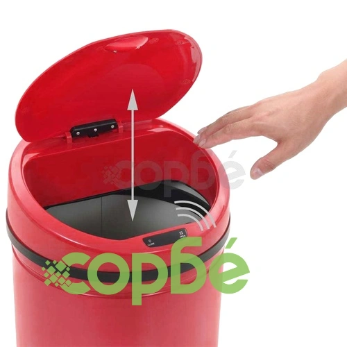 Кош за отпадъци със сензор, 52 л, червен ➤ топ цена ➤ sorbe.bg