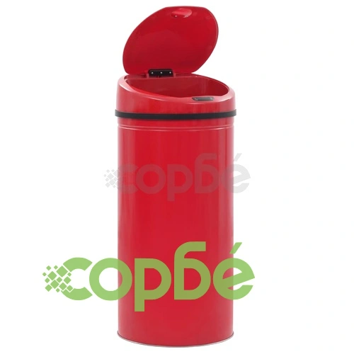 Кош за отпадъци със сензор, 52 л, червен ➤ топ цена ➤ sorbe.bg
