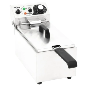 Електрически фритюрник, неръждаема стомана, 6 л, 2000 W