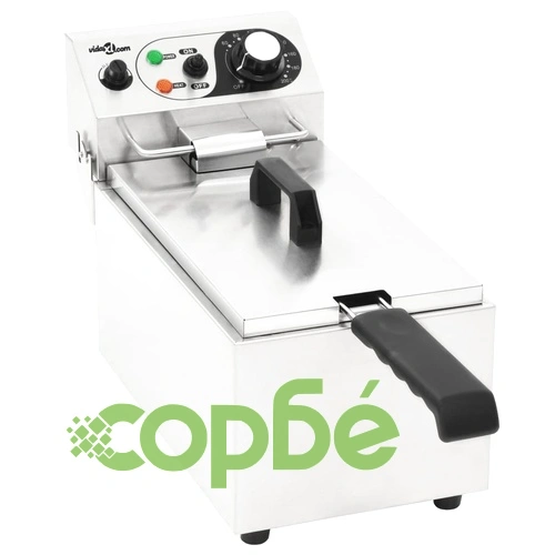 Електрически фритюрник, неръждаема стомана, 6 л, 2000 W ➤ топ цена ➤ sorbe.bg