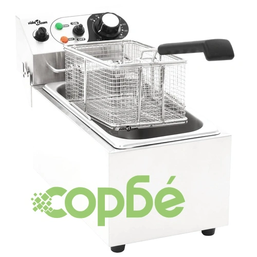 Електрически фритюрник, неръждаема стомана, 6 л, 2000 W ➤ топ цена ➤ sorbe.bg