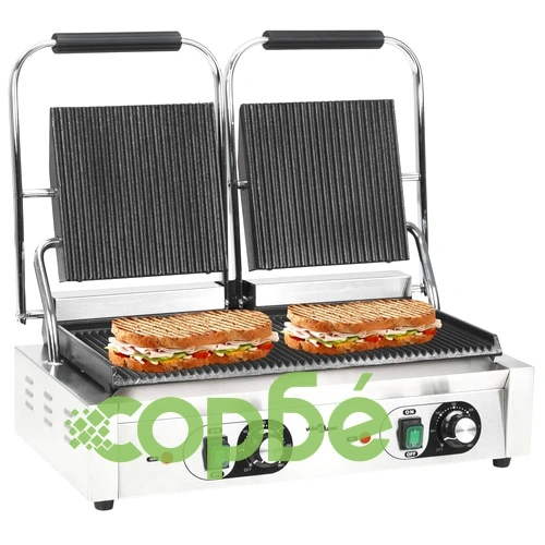 Двоен оребрен контактен грил, 3600 W, 57x30,5x20 см на топ цена от sorbe.bg Двоен оребрен контактен грил, 3600 W, 57x30,5x20 см ➤ топ цена ➤ sorbe.bg