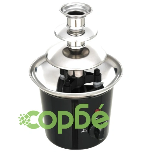 Фонтан за шоколад, неръждаема стомана, черен, 60 W ➤ топ цена ➤ sorbe.bg