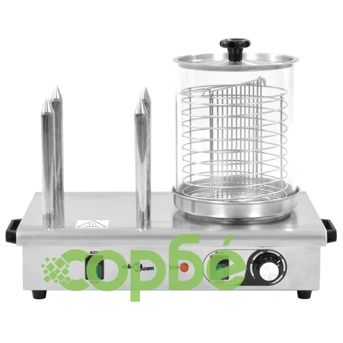 Машина за хотдог с 4 шиша, неръждаема стомана, 550 W ➤ топ цена ➤ sorbe.bg