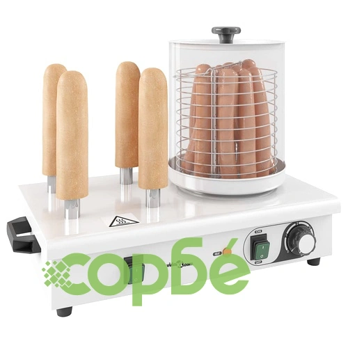 Машина за хотдог с 4 шиша, неръждаема стомана, 550 W ➤ топ цена ➤ sorbe.bg