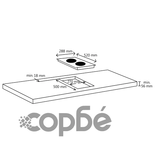 Индукционен плот с 2 котлона, сензорен контрол, 3500 W ➤ топ цена ➤ sorbe.bg