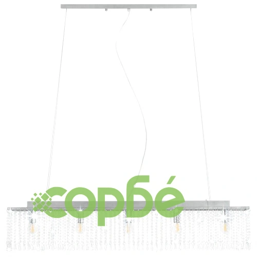 Полилей с кристали, сребрист, 104 см, Е14  ➤ топ цена ➤ sorbe.bg