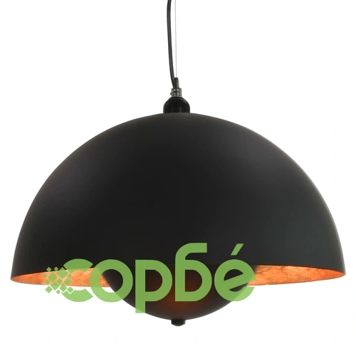 Пендели, 2 бр, черно и златисто, полусферични, 30 см, E27 ➤ топ цена ➤ sorbe.bg