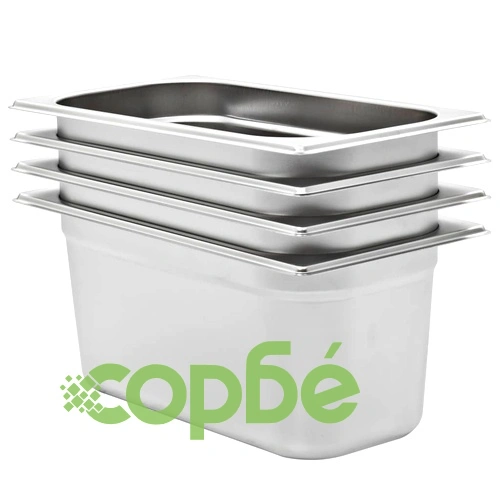 Гастронорм контейнери 4 бр GN 1/3 150 мм неръждаема стомана ➤ топ цена ➤ sorbe.bg