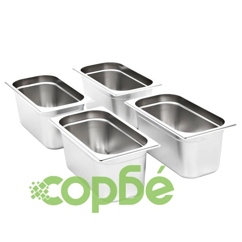 Гастронорм контейнери 4 бр GN 1/3 150 мм неръждаема стомана ➤ топ цена ➤ sorbe.bg