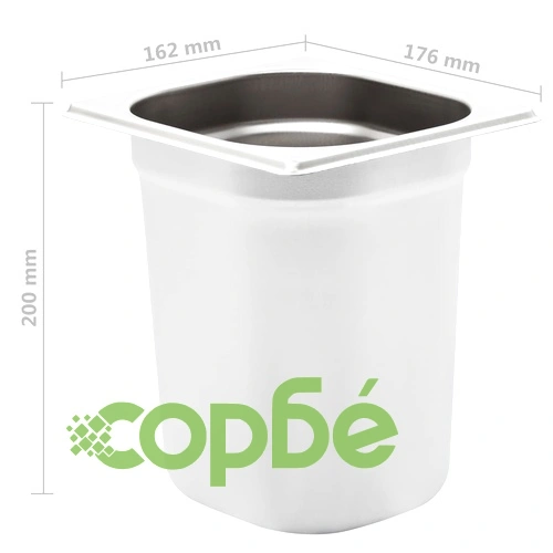 Гастронорм контейнери 8 бр GN 1/6 200 мм неръждаема стомана ➤ топ цена ➤ sorbe.bg