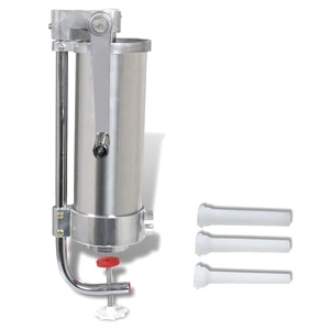 Ръчна вертикална пълначка за наденици, неръждаема стомана, 3,5л.