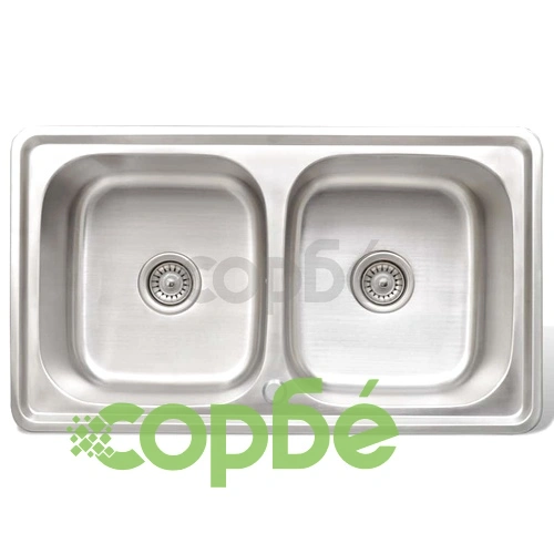 Двойна кухненска мивка от неръждаема стомана ➤ топ цена ➤ sorbe.bg