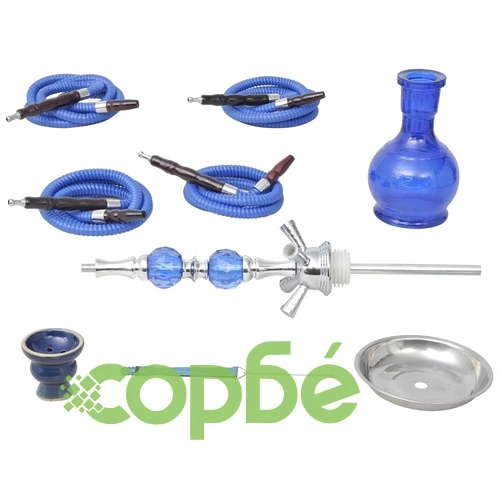 Наргиле / Шиша, 4 маркуча, синьо ➤ топ цена ➤ sorbe.bg