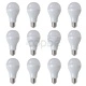 LED крушки, топло бяла светлина, 9 W E27 – 12 броя
