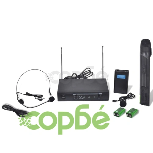 Приемник с 1 безжичен VHF микрофон и 1 безжични VHF слушалки ➤ топ цена ➤ sorbe.bg