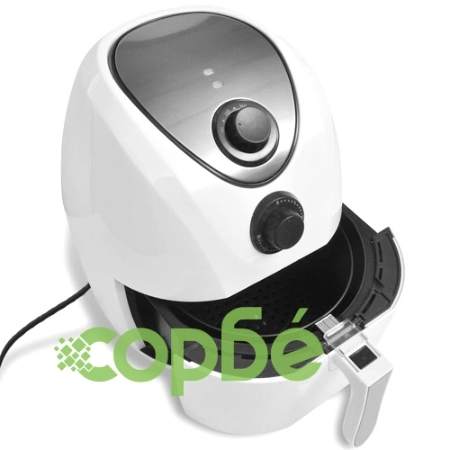 3,5 л стоманен фритюрник с незалепващо покритие и горещ въздух, бял ➤ топ цена ➤ sorbe.bg