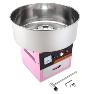 Професионална метална машина за захарен памук, 1 kW, розова