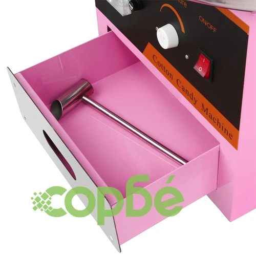 Професионална метална машина за захарен памук, 1 kW, розова ➤ топ цена ➤ sorbe.bg