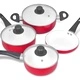 Комплект керамични индукционни тигани от 7 елемента