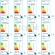 полилей с LED насочени светлини, 4 бр, гланциран никел
