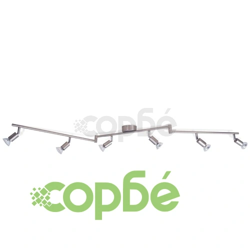 полилей с LED насочени светлини, 6 бр, гланциран никел ➤ топ цена ➤ sorbe.bg